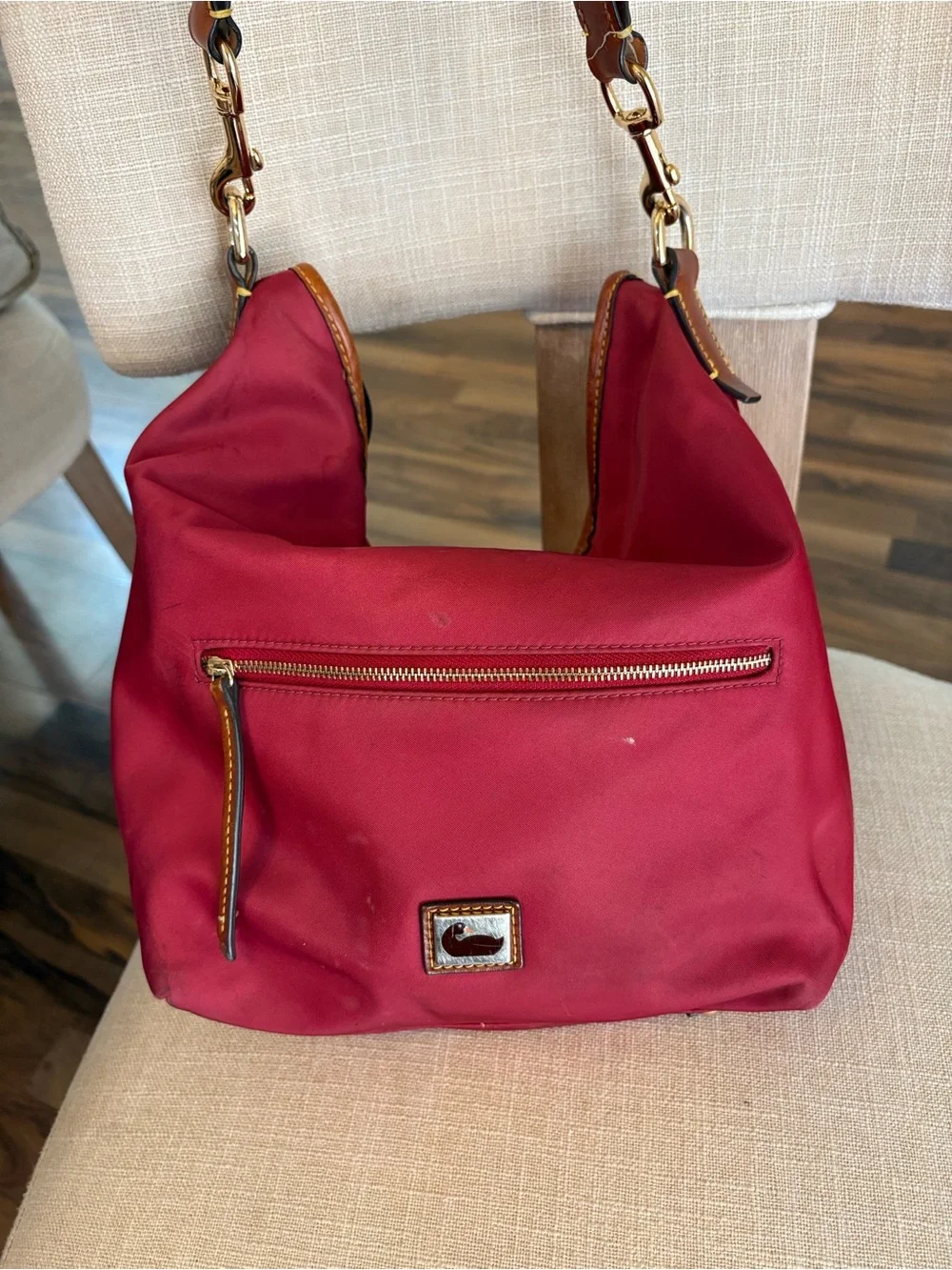 Dooney‎ & Bourke Purse Wayfarer Nylon Hobo  Vibrant Purple spacious Bag